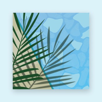 Piscine à l’ombre du palmier n°2