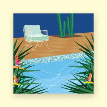 Fauteuil « Croisette » en bord de piscine