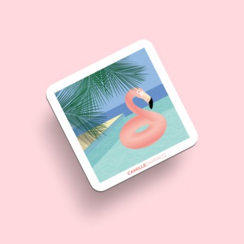Magnet « Bouée flamingo »